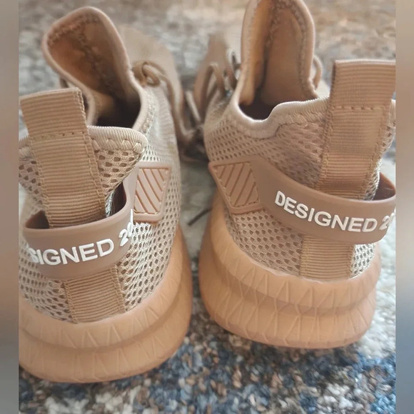 Designed 2020 Beige Mesh Men's Sneakers Rubber Sole Ultralight Non-slip Sz 45 - Picture 4 of 10